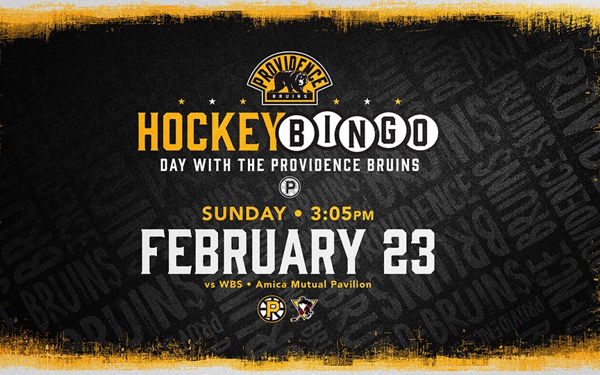 More Info for Providence Bruins • Hockey Bingo Day