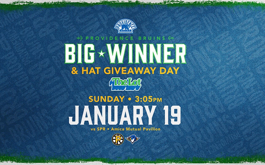 Providence Bruins • Big Winner Day x RI Lottery Hat Giveaway