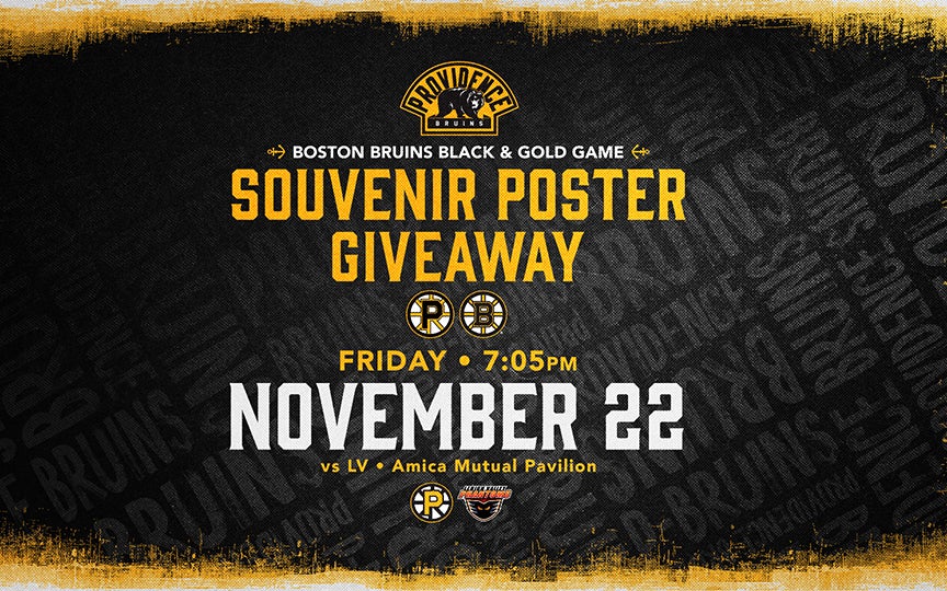 Providence Bruins • Giveaway: Black & Gold Souvenir Poster