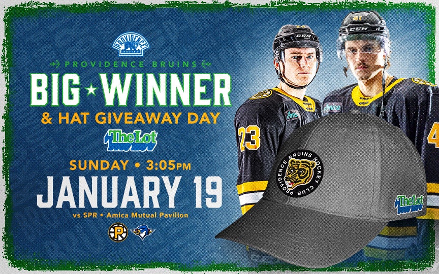 More Info for Providence Bruins • Big Winner Day x RI Lottery Hat Giveaway